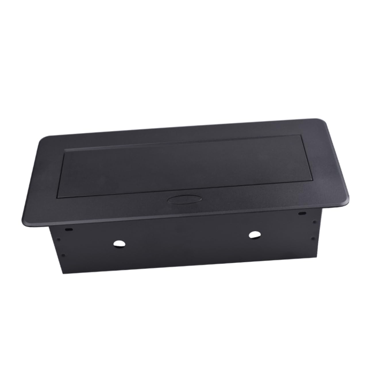 Tofficu Multiprise Encastrable Ronde Noire en Plastique Prises de Courant et Ports USB, Interrupteur Individuel, pour Salle de Réunion et Bureau Moderne