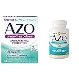 AZO Urinary Tract Defense Antibacterial Protection, Helps Control a UTI Until You Can See a Doctor 24 Count D Mannose Urinary Tract Health, Cleanse, Flush & Protect The Urinary Tract, 120 Count