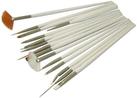 GREEN FABWOOD 15pcs Nail Art Painting Pen Brush