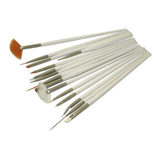 GREEN FABWOOD 15pcs Nail Art Painting Pen Brush
