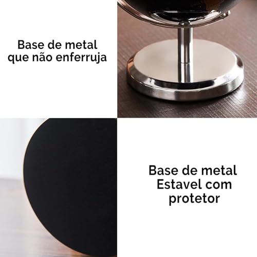 Globo Terrestre Musical Mapa Mundi Toca Musica Giratorio Enfeite Decoração Quarto Escritorio Mesa Sa