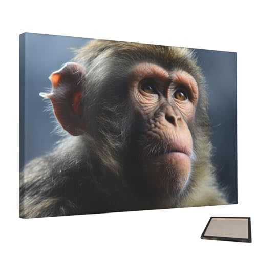 Peinture murale de singe moderne pour déco salon et chambre sans cadre