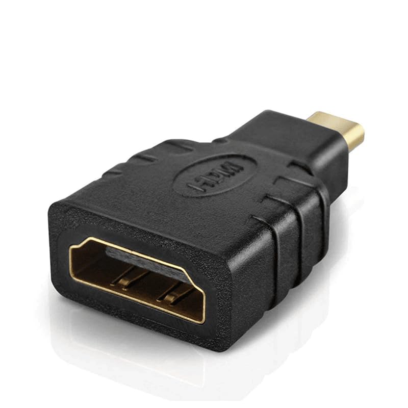 Adaptador Micro HDMI, Conector Micro HDMI Tipo D Macho a hdmi Hembra, Adaptador micro Hdmi Vídeo Universal, 1920x1200 Full HD 1080p, Compatible con Smartphone, Cámaras, Tablet, MP4, HD TV