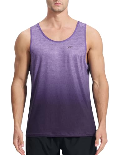 EZRUN Men's Tank Tops Quick Dry Workout Swim Beach Shirts Sleeveless Shirts for Bodybuilding Gym Fitness Training