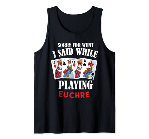 Euchre Player - Diseño divertido del juego de cartas Euchre Camiseta sin Mangas