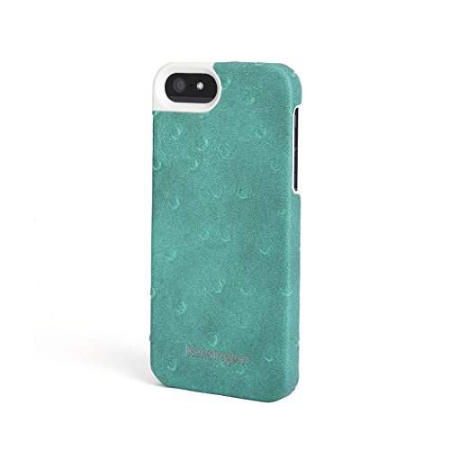 Kensington K39626WW Vesto Leather Texture Hardshell Case for iPhone 5 - 1 Pack - Retail Packaging - Teal Ostrich
