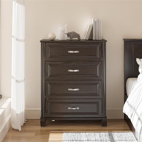 Ameriwood Home Hillview 4 Drawer Dresser, Espresso