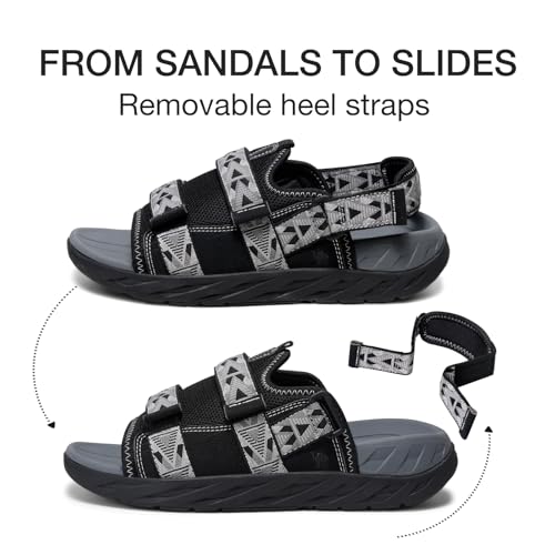CAMEL CROWN Men's Hiking Sandals Anti-slipping Athletic Water Shoes with Arch Support Adjustable Straps Summer Sandal3