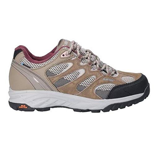 Hi-Tec - Zapatillas Deportivas de Pase Impermeables Wild Fire para Chica Mujer (38 EU) (Topo/Gris Cálido/Vino)