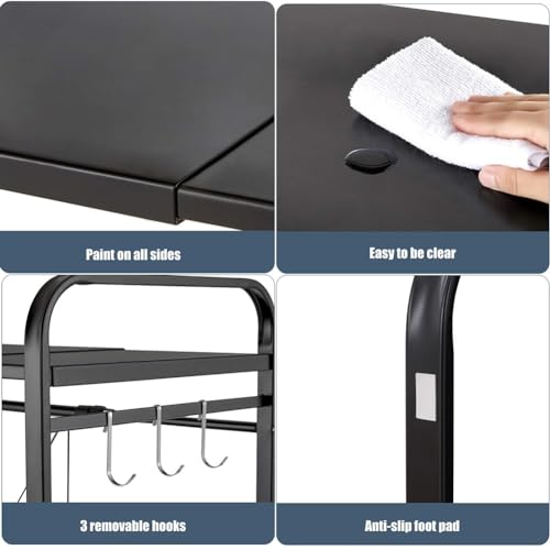 Support de four robuste réglable de 40 à 64 cm pour organiser le comptoir encombré
