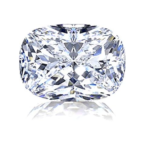 Diamonbella Realistic 101 facets 2 Carat Rectangular Cushion Cut NSCD Simulated Diamond Loose Stone Cover