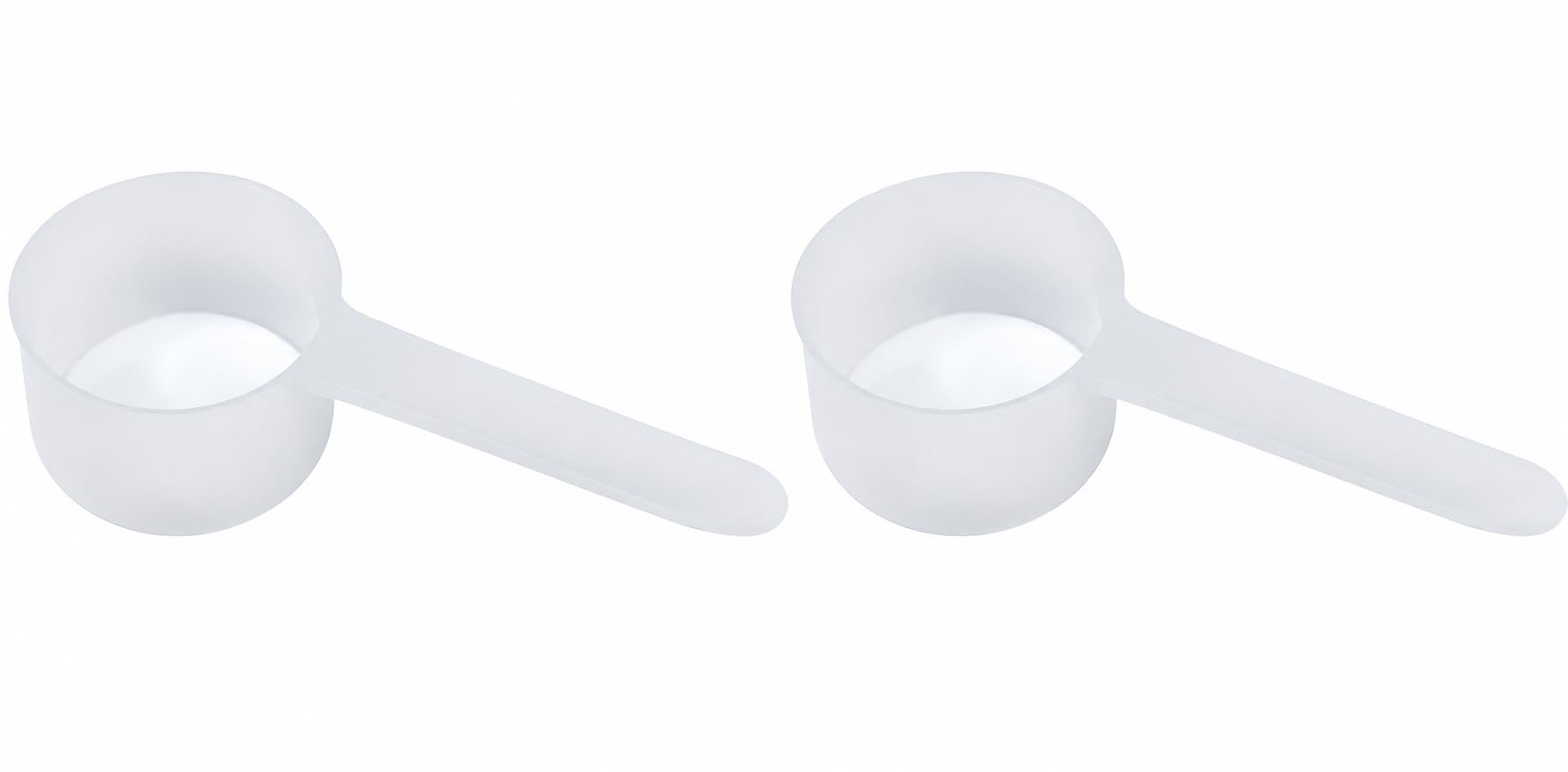 8 Teaspoon (39 mL | 1.32 Oz.) Long Handle Plastic Measuring Scoop for Coffee, Protein Powder, Pet Food, Spices, Grains, Dry Goods – Food-Grade BPA-Free (Pack of 2)