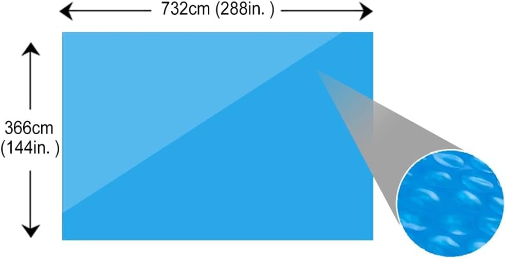 Gecheer Pool Cover, Solar Boost Insulation PE Film PVC Large Durable for Above Ground Swimming Pools