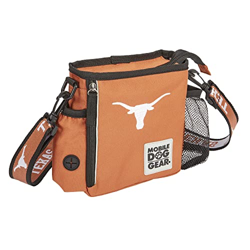 Mobile Dog Gear, NCAA University of Texas Austin Dog Travel Bag, Day or Night Dog Walking Bag, Officially Licensed, Includes Dog Waste Bag Dispenser, Orange