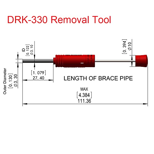 Jrready Drk-330 Weather-Pack Connector Pin Removal Tool Delphi Pin Extractor Release Tool，Inner Diameter Of Brace Tube: 0.130… #TOP2