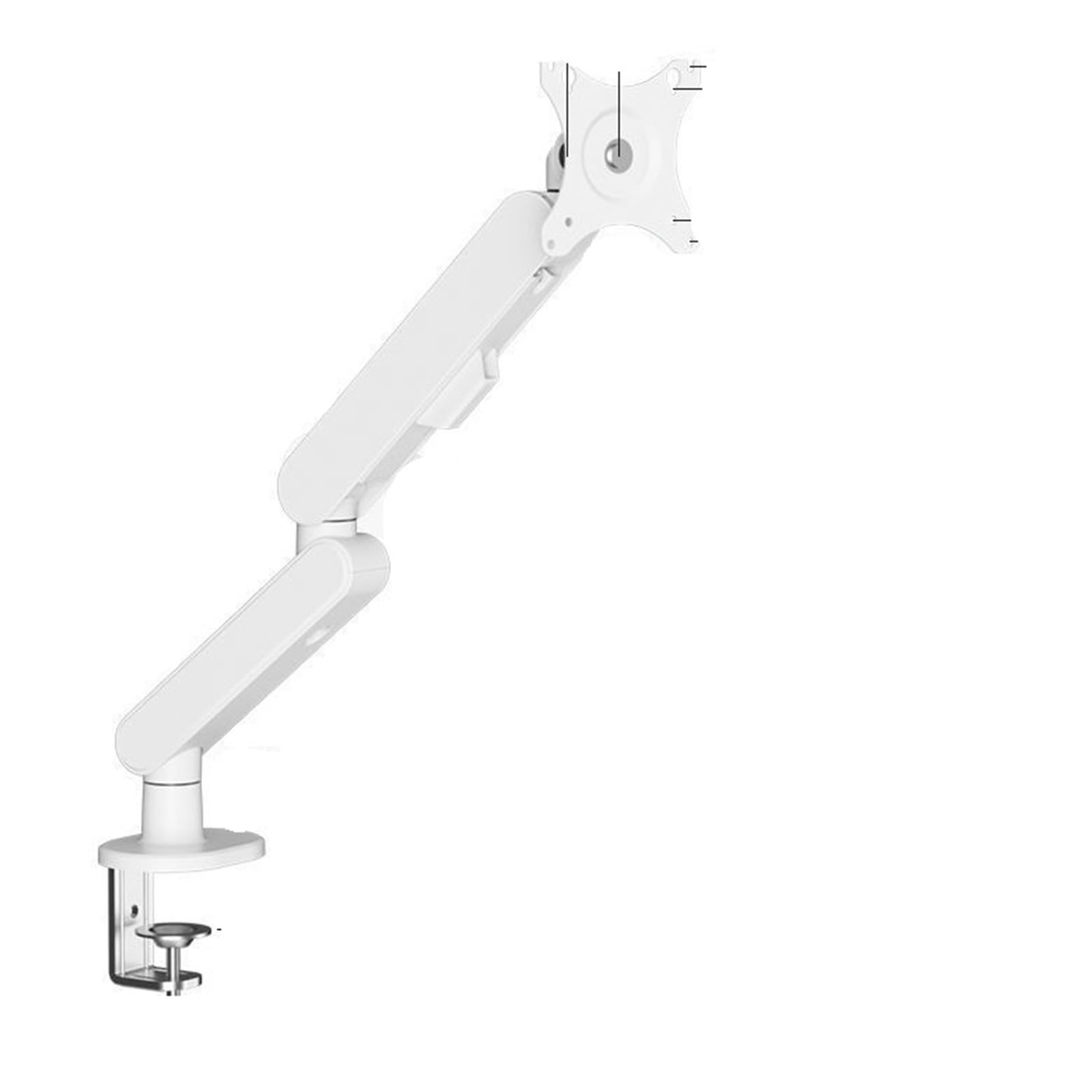 Bras de support pour écran réglable hauteur blanc