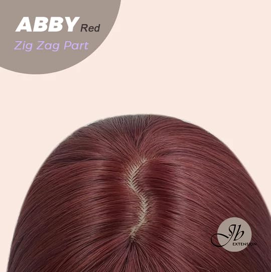 Miniatura 6 de JBEXTENSION Peluca ondulada de 24 pulgadas de largo, color rojo ABBY con flequillo, pelucas largas onduladas sin pegamento para mujer, pelucas