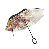 Nander Reverse Inverted Inside Out Umbrella - Upside Down UV Protection Unique Windproof,Rain and Sn