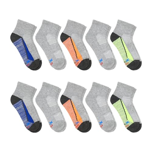 Image of Hanes Boys' Moves Socks, Breathable Mesh Performance Socks, Ankle, Crew, No Show, Moisture-wicking, 10-pack