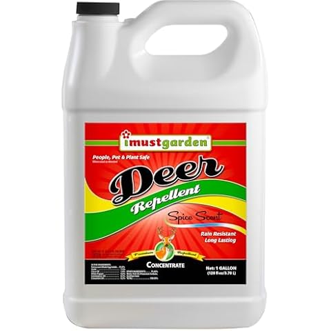 I Must Garden Deer Repellent Concentrate – 1 Gallon: Spice Scent Deer Spray for Plants – Natural Ingredients - Makes 10 Gallons, Covers 40,000 sq. ft. Cover