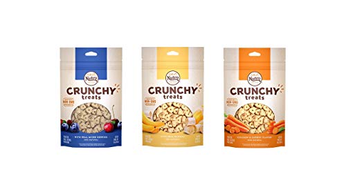 Nutro All Natural Crunchy Training Treats For Dogs 3 Flavor Variety Bundle: (1) Nutro Treats W/Real Banana, (1) Nutro Treats W/Real Mixed Berries, (1) Nutro Treats W/Real Carrots, 10 Oz Ea (3 Bags)