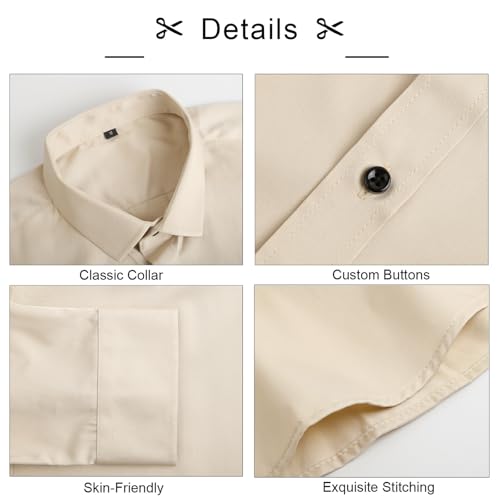 Image of Alizeal Mens 3 Pcs Long Sleeve Shirts Set