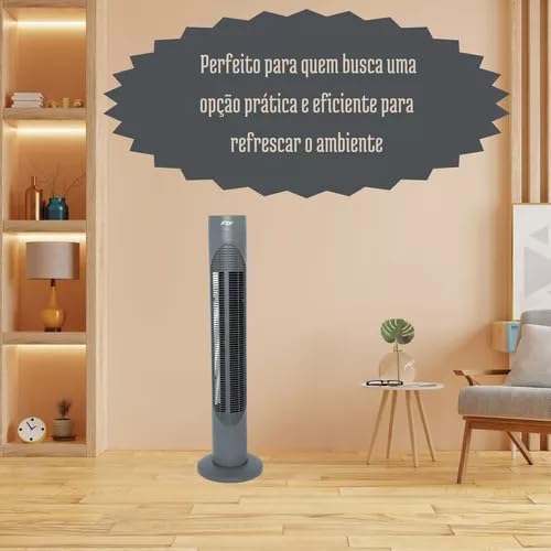 Ventilador de Torre Silencioso com 3 Níveis de Velocidade Design Moderno Luxo - 220V