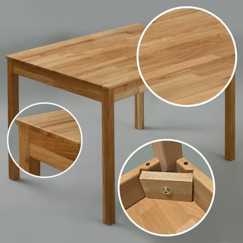 7. Bild von Krok Wood Esstisch Tomas aus Massivholz (Eiche, 70 x 50 x 75 cm) 70 x 50 x 75 cm