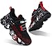 Uerymit Kids Shoes Fashion Casual Non Slip Boys Tennis Shoes Running Gym Golf Athletic Sneakers for Boys Girls Black Red Little Kid Size 13, 1 Pair