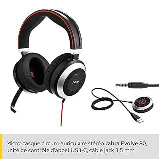 Jabra Evolve 80 UC Casque Audio Supra-Auriculaire Filaire – Casque Unified Communications avec Suppression Active du… - Les Beatles, Paul McCartney, John Lennon, RIngo Starr, George Harrison Jabra Evolve 80 UC Casque Audio Supra-Auriculaire Filaire - Casque Unified Communications avec Suppression Active du… – Image 2