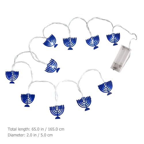 minkissy Guirlande Lumineuse Facile à Suspendre LED à Piles Forme Candélabre 9 Têtes Bleu pour Décoration de Fête et Célébrations Intérieures – vue 2