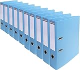 Exacompta - Réf. 53702E - Carton de 10 Classeurs à levier A4 Prem'Touch - Dos de 70 mm - Mécanique 75 mm - Dimensions extérieures : 32 x 29 x 7 cm - Format à classer A4 - Coloris : Bleu clair