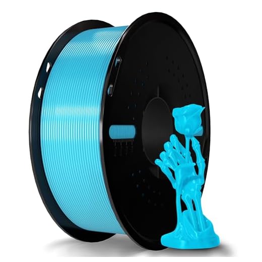Miailuy Silk Filament PLA 1.75mm Silk 3D Printer Filament, Silk 1kg Spool (2.2lbs), Dimensional Accuracy +/- 0.02 mm, Fit Most FDM Printer (Iceblue)