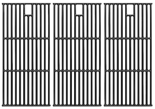 Image of SafBbcue 97888 Cooking Grates for Monument Grill Replacemnt Parts 24367 24633 13892 17842 35633 41847NG, Cast Iron Grids for Monument 35633R 35633B D405 D425 4-Burner Grill Accessories