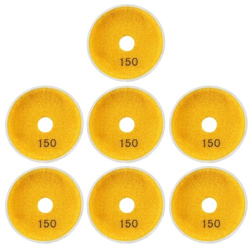 7 個プロフェッショナル 100 ミリメートル金属樹脂湿式研磨パッドセット大理石石研削仕上げ研磨石研削ディスク