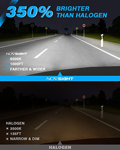 Novsight 9005 9006 Led Headlights Combo, 26000 Lumens 110W Super Bright Led Headlight Bulbs Conversion Kits, 9005/Hb3 For High Beam 9006/Hb4 For Low Beam, 6500K Cool White Ip68 Waterproof, Pack Of 4 #TOP1