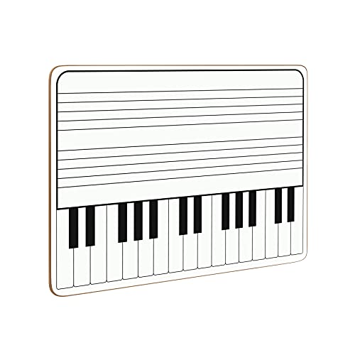 11 x 14 Inch Keyboard Practice Dry Erase White Board Lapboard l Durable Portable Double Sided Music Whiteboard for Kids Students, Musicians and Home