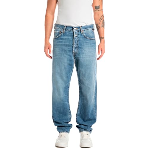 Jeans Replay M9Z1 .000.800 764 Jeans 29 homme coupe droite en coton bleu foncé