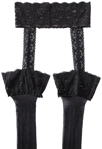 Image of Berkshire 4909 Women's Lace Garter Stockings - 20 Denier Sheer Thigh High Hosiery with Stretch Lace Waist & Sandalfoot Toe