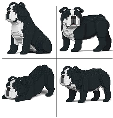 JEKCA English Bulldog 4-in-1 Pack 01S-M04 | Dog Plastic Building Blocks | Age 14+