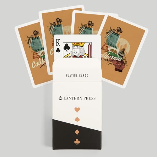 Lantern Press Baraja de Poker Livermore California 52 Cartas miniatura 6