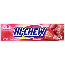 Morinaga Hi-Chew Strawberry Fruit Chews, 1.76-Ounce Packages Pack of 20
