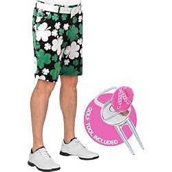 Royal & Awesome Mens Golf Shorts, Crazy Golf Shorts For Men, Plaid Shorts Men - Golf Tool Included