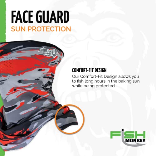 Fish Monkey Fm40 Performance Face Guard Bass, Swamp Red #TOP3