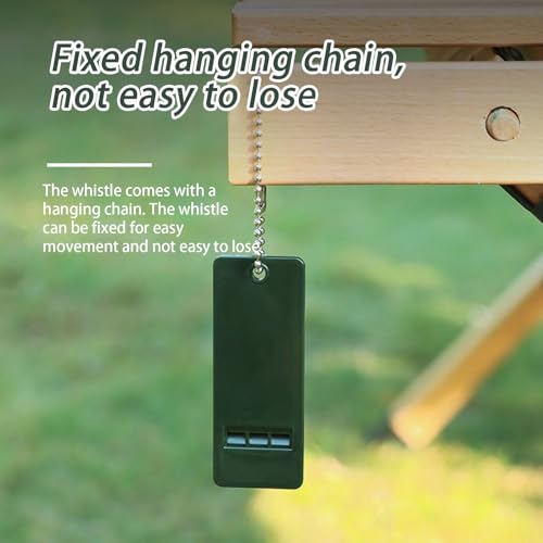 Rape Whistle - High Decibel 3-Tone Bear Whistle, Camping Safety & Survival Equipment for Wilderness Sports Hunting Camping Rescue Defense Bear – Image 4