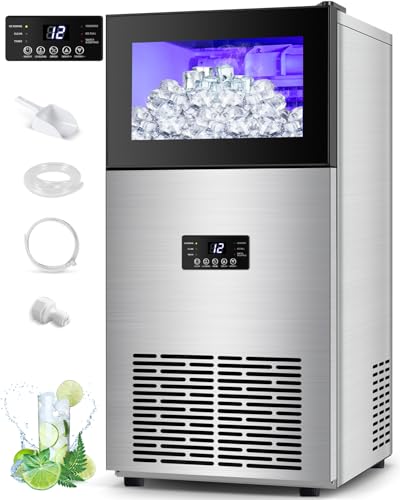 130LBS/24H Commercial Ice Maker Machine with 35LBS Capacity - Stainless