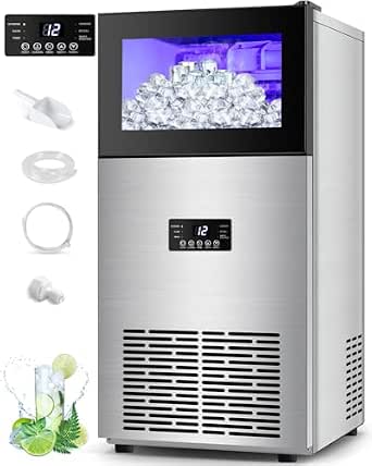 130LBS/24H Commercial Ice Maker Machine with 35LBS Capacity