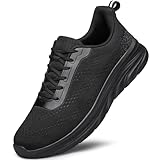 Mens Running Shoes Slip On Walking Shoes Casual Lightweight Workout Non Slip Athletic Gym Tennis Sport Shoes Comfortable Fashion Sneakers Black Size 14