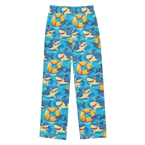 Pajama Bottoms, Sharks in Swim Ring Sleeping Pant Lounge Wear Pajamas Long Pants Sleepwear