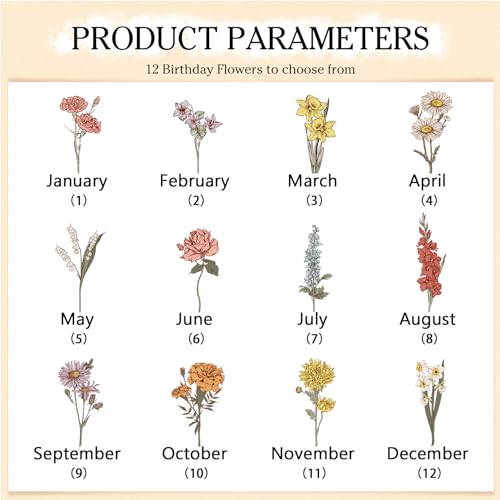 Personalized Wallet for Women Mother - Engraved with Name - Custom Birth Flowers - Mother's Day Gifts for Mom Grandmother Grandma (PinK/B)4